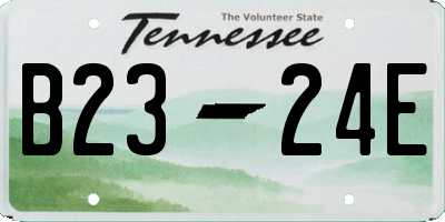 TN license plate B2324E