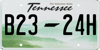 TN license plate B2324H