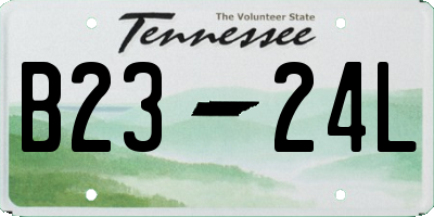 TN license plate B2324L
