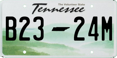 TN license plate B2324M