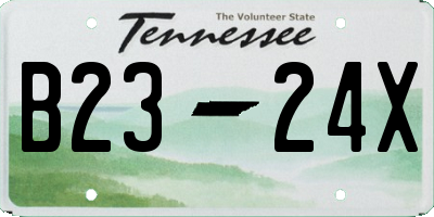 TN license plate B2324X