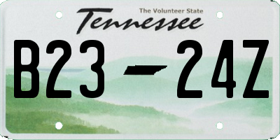 TN license plate B2324Z