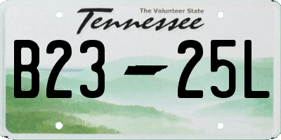 TN license plate B2325L