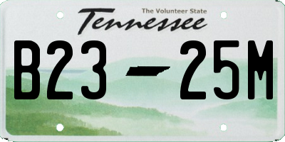 TN license plate B2325M