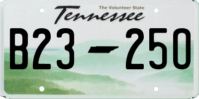TN license plate B2325O