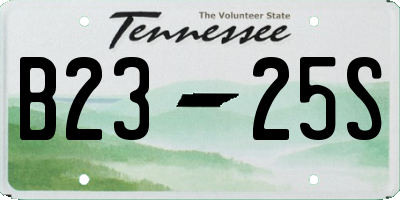 TN license plate B2325S