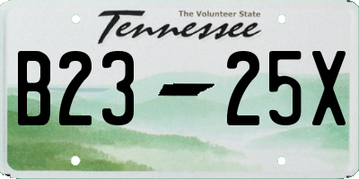 TN license plate B2325X