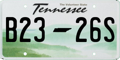 TN license plate B2326S