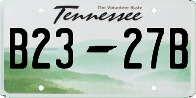 TN license plate B2327B