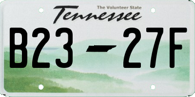 TN license plate B2327F