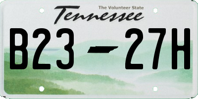 TN license plate B2327H