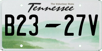 TN license plate B2327V