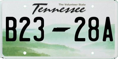 TN license plate B2328A