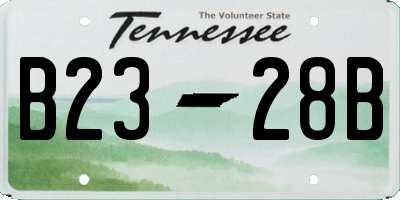 TN license plate B2328B