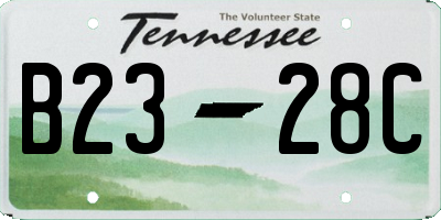 TN license plate B2328C