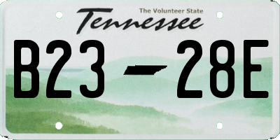 TN license plate B2328E