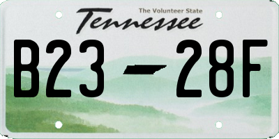 TN license plate B2328F