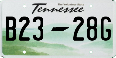 TN license plate B2328G