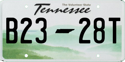 TN license plate B2328T