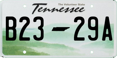 TN license plate B2329A