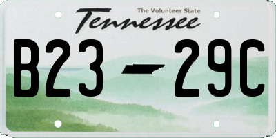 TN license plate B2329C