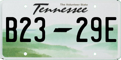 TN license plate B2329E