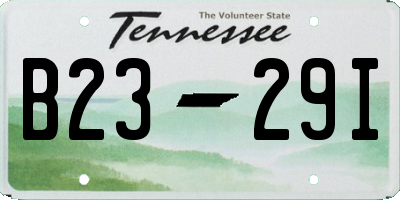 TN license plate B2329I