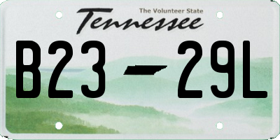 TN license plate B2329L