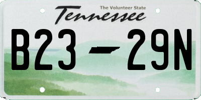 TN license plate B2329N