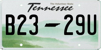 TN license plate B2329U