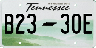 TN license plate B2330E
