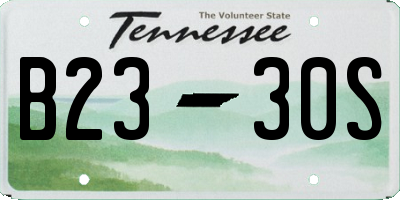 TN license plate B2330S