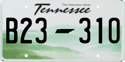 TN license plate B2331O