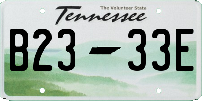 TN license plate B2333E