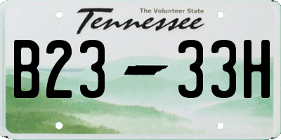TN license plate B2333H