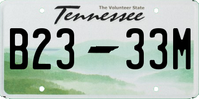 TN license plate B2333M