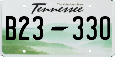 TN license plate B2333O