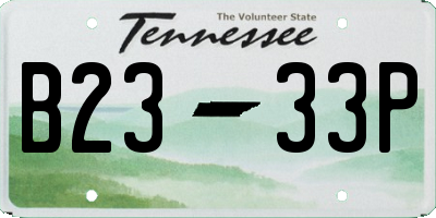 TN license plate B2333P