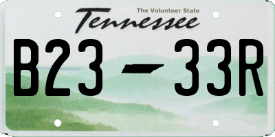 TN license plate B2333R