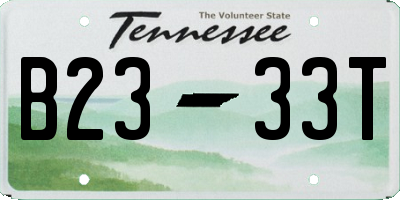 TN license plate B2333T