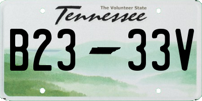 TN license plate B2333V