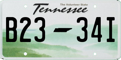 TN license plate B2334I