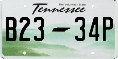 TN license plate B2334P