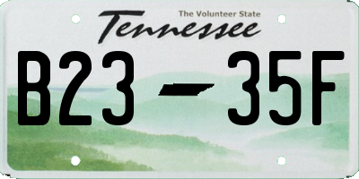 TN license plate B2335F