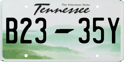 TN license plate B2335Y