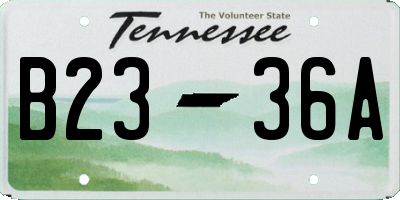 TN license plate B2336A