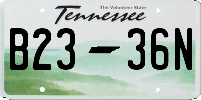 TN license plate B2336N