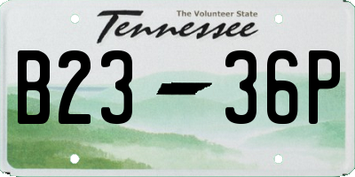 TN license plate B2336P