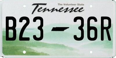 TN license plate B2336R