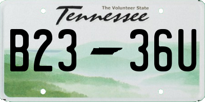 TN license plate B2336U